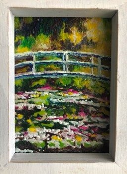 Encaustic Monet's Bridge